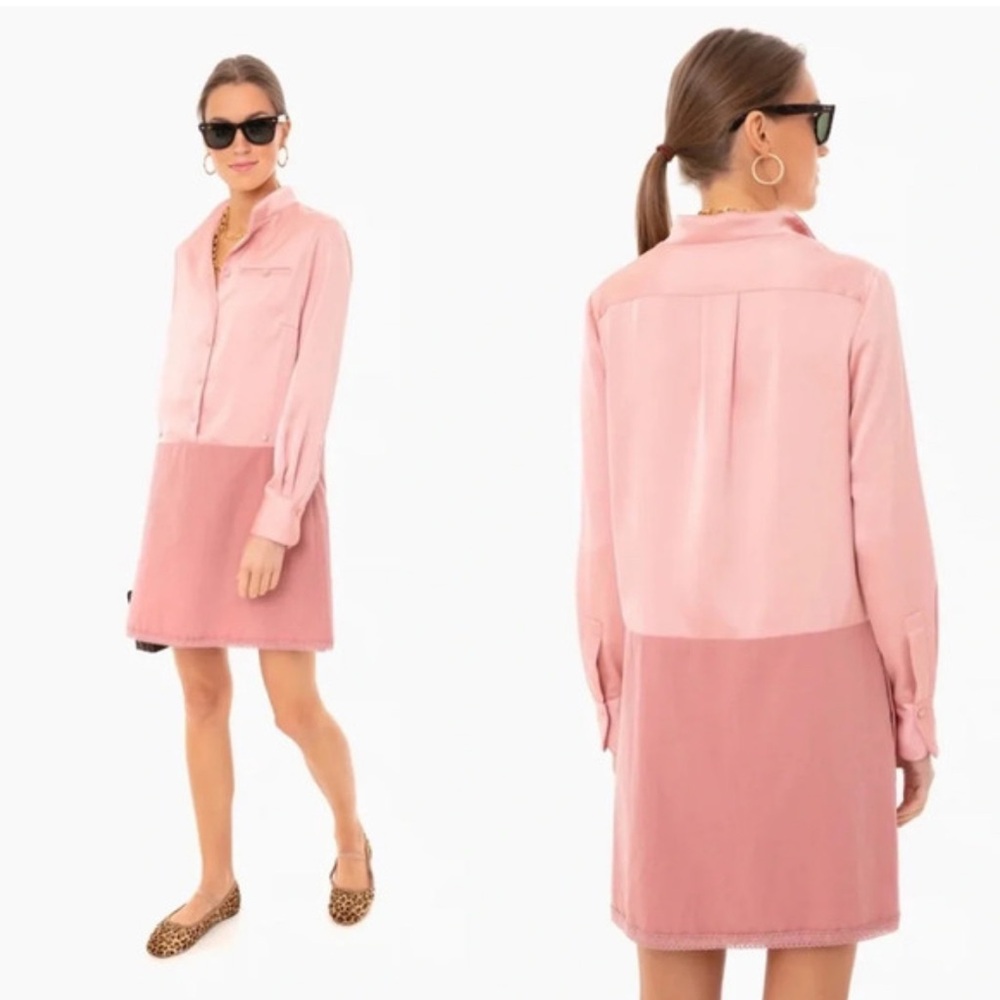Tuckernuck Two-Tone Pink Long Sleeve Dress